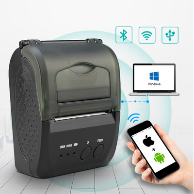 Impression mobile de code barres de reçu de billet de Mini Bluetooth Thermal Printer 58mm
