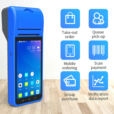Android 8.1 PDA POS terminal mobile tenu dans la main mini avec imprimante 58mm