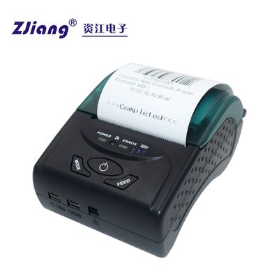 Imprimantes portatives 58mm sans fil portatives de FCC de Zijiang avec USB et Bluetooth
