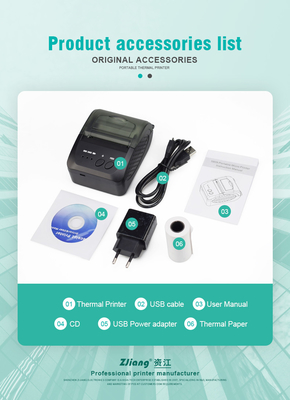 Impression mobile de code barres de reçu de billet de Mini Bluetooth Thermal Printer 58mm