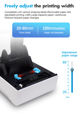 3 imprimante thermique For Waybill Printing d'autocollant de code barres de pouce 80mm