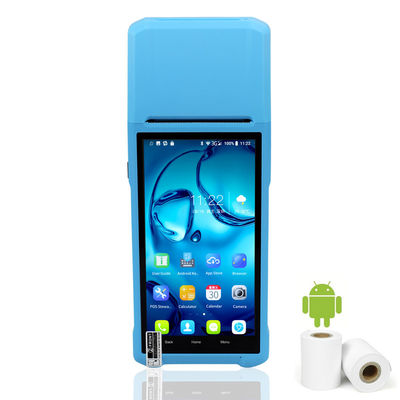 Caissier futé With Printer de machine terminale tenue dans la main de position d'Android